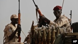 FILE - Sudanese soldiers from the Rapid Support Forces unit secure an area in the East Nile province, Sudan, on June 22, 2019. The conflict in Sudan damaged a key pipeline in February 2024, with serious consequences for neighboring South Sudan.