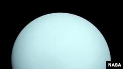 FILE - An image of the planet Uranus taken by the NASA spacecraft Voyager 2 in 1986. (NASA/JPL/Handout via REUTERS )