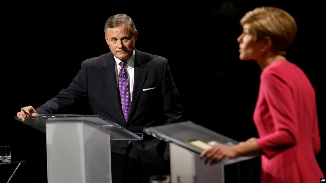 In North Carolina, Republican Senator Richard Burr has sought to capitalize on double-digit Obamacare premium hikes as he tries to retain his seat against Democratic challenger Deborah Ross, who debated Burr, Oct. 13, 2016.