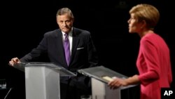In North Carolina, Republican Senator Richard Burr has sought to capitalize on double-digit Obamacare premium hikes as he tries to retain his seat against Democratic challenger Deborah Ross, who debated Burr, Oct. 13, 2016.