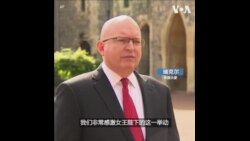 美国大使感谢温莎城堡卫兵换岗时演奏美国国歌