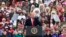 President Donald Trump speaks during a campaign rally at Bozeman Yellowstone International Airport, Nov. 3, 2018, in Belgrade, Montana. 