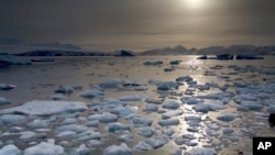 This undated image provided by British Antarctic Survey, shows the North Cove, in Antarctic. (Michael Shortt/British Antarctic Survey via AP)