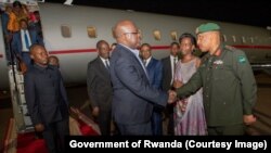 Mokonzi Felix Tshisekedi na bokmi na ye na Kigali, Rwanda, le 24 mars 2019. (Twitter/Government of Rwanda)