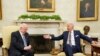 美国总统拜登在白宫会见以色列总统鲁文·里夫林。（2021年6月28日）
