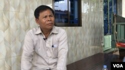 Sun Thun, a former official of former opposition Cambodia National Rescue Party​ (CNRP) was arrested by the police on June 1, 2020. (Sun Narin/VOA Khmer)