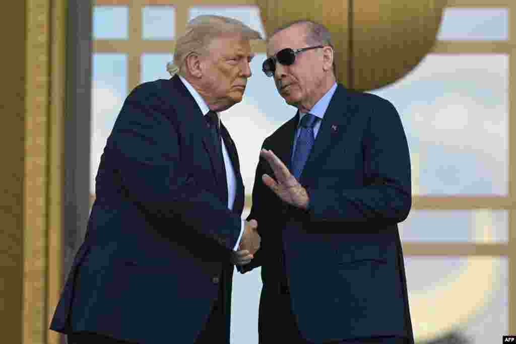  گالری عکس استقبال  رسمی اردوغان رییس جمهوری ترکیه از پرزیدنت ترامپ در آنکارا