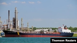 A handout image shows the Thalassa Desgagnes tanker, now called the Asphalt Princess, in Sarnia