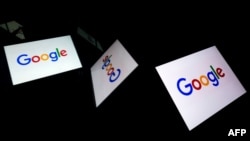 Logo Google dalam foto ilustrasi, 18 Februari 2019.