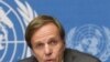 United States' Michael Posner, right, Assistant Secretary of State for Democracy Human Rights and Labor, and United States' Esther Brimmer, left, Assistant Secretary of State for International Organizations Affairs, attend a press conference after the Un