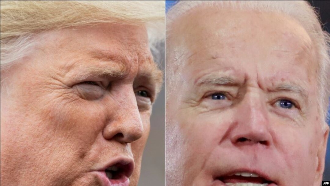 Presiden AS Donald Trump dan penantangnya, mantan Wapres Joe Biden
