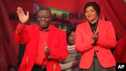 The late Morgan Richard Tsvangirai and his wife, Elizabeth.