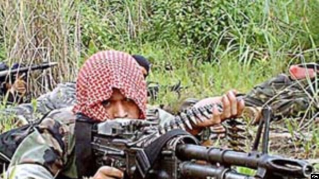 Tentara pemberontak di Filipina selatan.