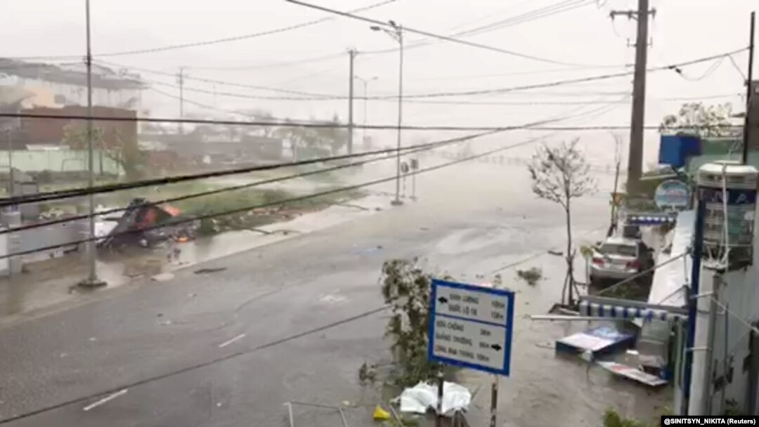 Bão Damrey gây thiệt hại ở tỉnh Khánh Hòa vào tháng 11/2017.