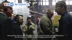 VOA60 America- Under tight security, Ukrainian President Volodymyr Zelenskyy on Sunday visited a Pennsylvania ammunition factory