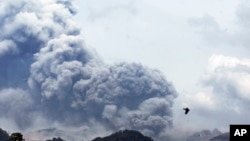 印尼的克盧德火山爆發，這是2月14日在東爪哇看到的情景