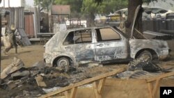 Pasar di kota Potiskum di Nigeria timur laut menjadi sasaran serangan bom bunuh diri bulan lalu (12/1). Serangan kembali terjadi hari Minggu (22/2).