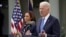 U.S. President Joe Biden, accompanied by Vice President Kamala Harris, speaks about the coronavirus disease (COVID-19) response and the vaccination program from the Rose Garden of the White House in Washington, U.S., May 13, 2021. REUTERS/Kevin Lamarque