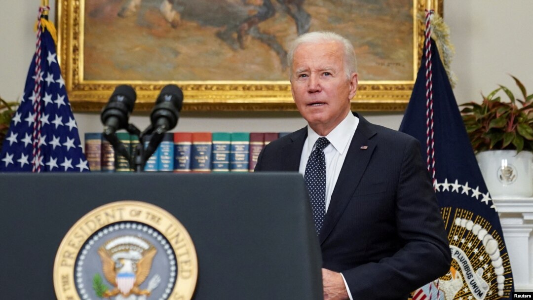 U.S. President Joe Biden delivers remarks on Russia-Ukraine situation