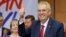 Czech President Milos Zeman reacts after his victory over pro-EU academic Jiri Drahos in the presidential election in Prague, Czech Republic, Jan. 27, 2018.