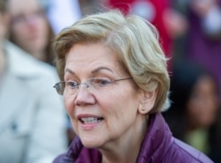 FILE - Democratic Senator Elizabeth Warren speaks in Cambridge, Massachusetts, March 5, 2020.