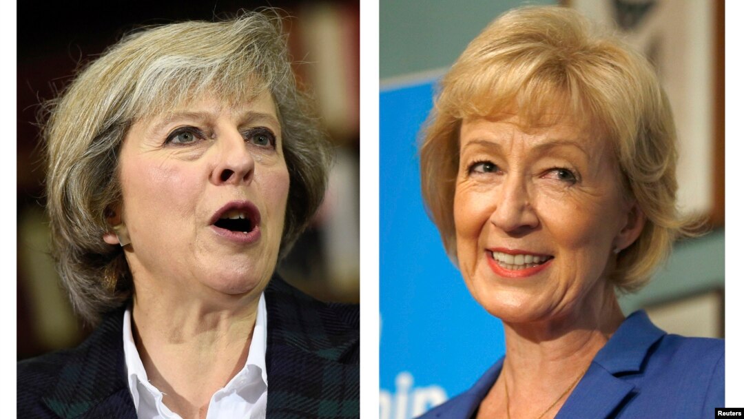 Menteri Dalam Negeri Inggris Theresa May (kiri) dan Menteri Energi Andrea Leadsom bersaing untuk menjadi PM menggantikan David Cameron (foto: dok). 
