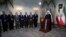 In this photo released by official website of the office of the Iranian presidency, President Hassan Rouhani addresses the nation in a televised speech in Tehran, May 8, 2018. Rouhani said he'd send his foreign minister to negotiate with countries remaining in the nuclear deal after President Donald Trump's decision to pull America from the deal, warning he otherwise would restart enriching uranium "in the next weeks."