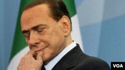 PM Italia Silvio Berlusconi, pemimpin Barat pertama yang secara terbuka menentang misi NATO di Libya (7/7).