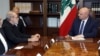 جوزف عون، رئیس جمهوری لبنان،‌ در دیدار با علی لاریجانی، دبیر شورای عالی امنیت ملی جمهوری اسلامی (عکس: صفحه فیسبوک ریاست جمهوری لبنان) 