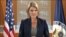 헤더 노어트 미국 국무부 대변인이 3일 정례브리핑에서 기자의 질문에 답하고 있다.