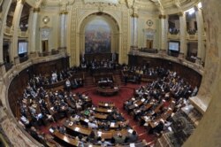 La Asamblea General legislativa de Uruguay recibió al presidente Luis Lacalle Pou el martes, 2 de marzo de 2021. [Foto cortesía Comunicación Presidencial]