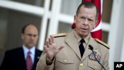 Navy Adm. Mike Mullen, chairman of the Joint Chiefs of Staff addresses the media during a press conference in Ankara, Turkey, 04 Sep 2010