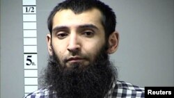 Sayfullo Saipov, the suspect in the New York City truck attack is seen in this handout photo released, Nov. 1, 2017, by St. Charles County Department of Corrections.