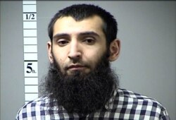 FILE - Sayfullo Saipov, the suspect in the New York City truck attack, is seen in this handout photo released Nov. 1, 2017, by St. Charles County Department of Corrections.