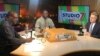 Ambassador Matthew Harrington with Livetalk hosts Gibbs Dube and Jonga Kandemiiri.