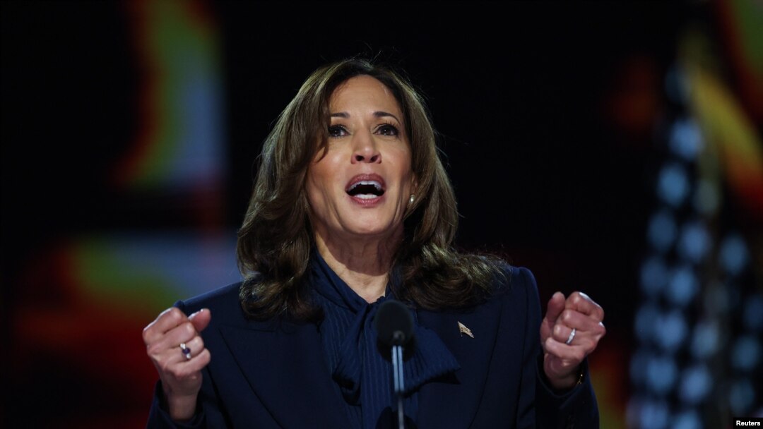 Phó Tổng thống Kamala Harris phát biểu tại Đại hội Toàn quốc của đảng Dân chủ, Chicago, ngày 22/8/2024.