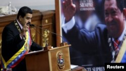 Venezuela's President Nicolas Maduro speaks at the national assembly in Caracas, July 6, 2015.