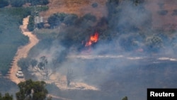 آتش‌سوزی در مرز میان اسراییل و لبنان پس از تبادل آتش میان حزب الله لبنان و اسراییل