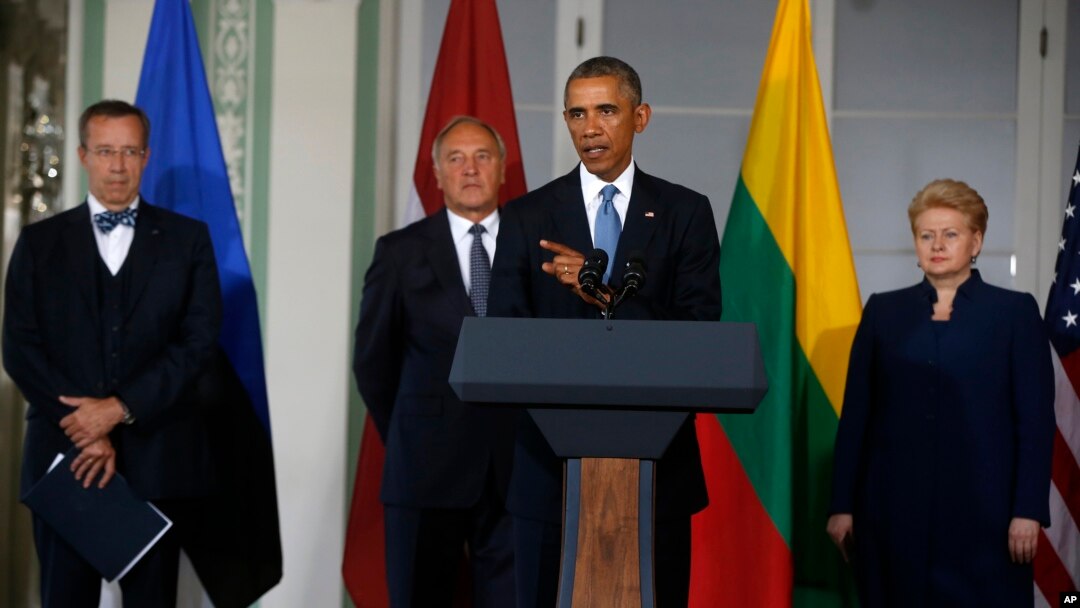 Tổng thống Obama và các nhà lãnh đạo của ba nước vùng Baltic – Estonia, Latvia và Lithuania.