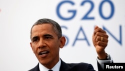 U.S. President Barack Obama speaks during a news conference at the G20 Summit. (June 2013.) 