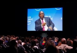 South Africa's President Cyril Ramaphosa speaks during a session of the World Economic Forum on Africa in Cape Town, South Africa, Sept. 5, 2019.