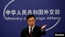 FILE - Chinese Foreign Ministry spokesperson Lin Jian gestures during a quality    league  successful  Beijing, March 20, 2024.