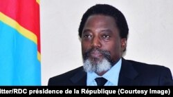 Le président Joseph Kabila lors d’une rencontre avec une délégation des opérateurs économiques du secteur minier, au Palais de la Nation, Kinshasa, 7 mars 2018. (Twitter/RDC présidence de la République)