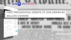 VOA60 Elections - Nielsen: Clinton-Trump presidential debate most-watched since they began being televised in 1960