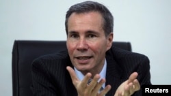 FILE - Argentine prosecutor Alberto Nisman, is interviewed at his office in Buenos Aires, May 29, 2013. 