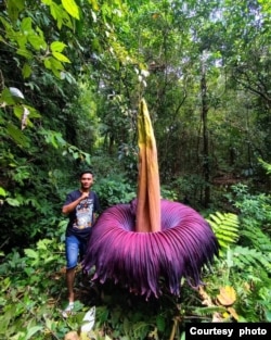 Prasetya Jaggad Fernandes, pegiat wisata pengamatan bunga langka di Bengkulu Utara. (dok. pribadi)