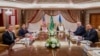 U.S. Secretary of State Marco Rubio, White House national security adviser Mike Waltz, Ukrainian Foreign Minister Andrii Sybiha, Ukrainian Head of Presidential Office Andriy Yermak, hold a meeting in Jeddah, March 11, 2025.