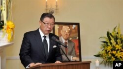 台湾驻美代表袁健生在丘宏达追思会中致悼词