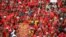 FILE - South African union members march during a nationwide protest against a proposed minimum wage in Cape Town, South Africa, April 25, 2018.