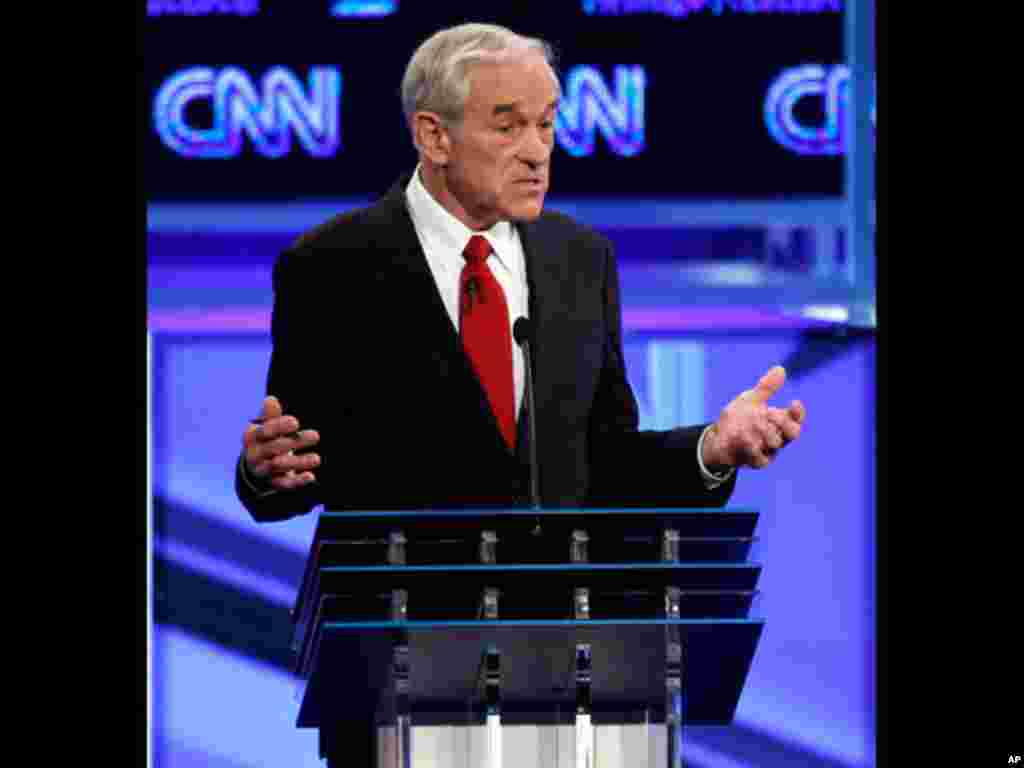 “Terrrorism is a tactic. It isn’t a person. It isn’t a people.“ Paul said in response to Santorum’s comments about Muslims. (AP Photo)